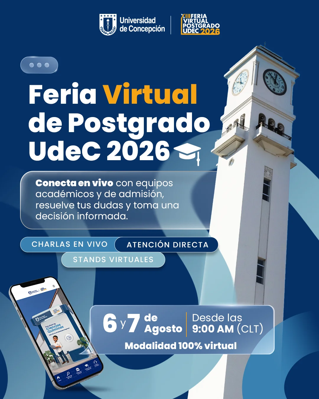 XIII Feria Virtual de Postgrado acercará la oferta de programas de la Universidad de Concepción a potenciales postulantes